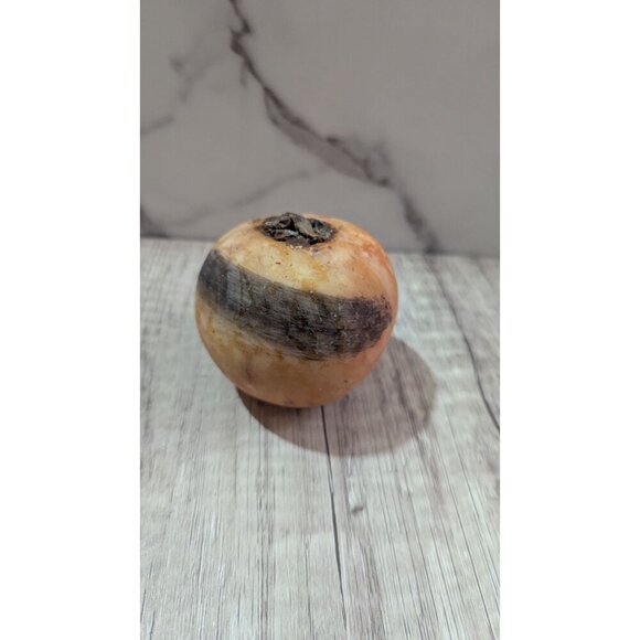 Vintage Alabaster Persimmon Italy Carved Stone Italian 3” - Picture 9 of 9